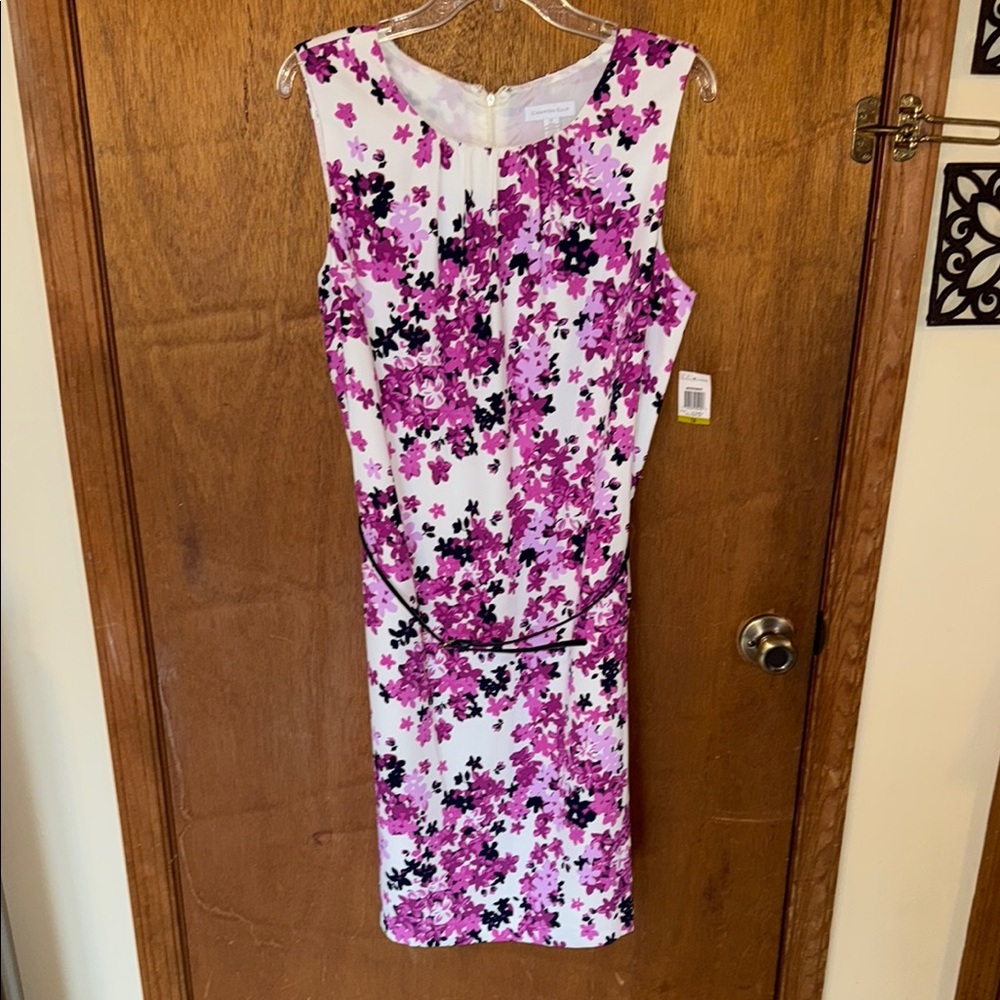 Floral Pink and Black Dress